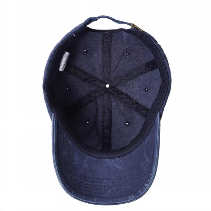 Washed Cotton Dad Hat, Unstructured, Metal Buckle, Customizable Unisex Cap