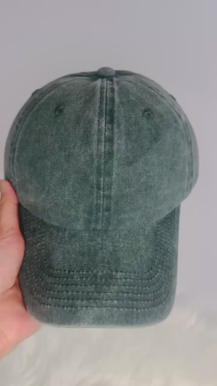 Washed Cotton Dad Hat, Unstructured, Metal Buckle, Customizable Unisex Cap